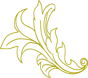 Dessin de motifs floraux et feuillages stylisés en ligne jaune clair